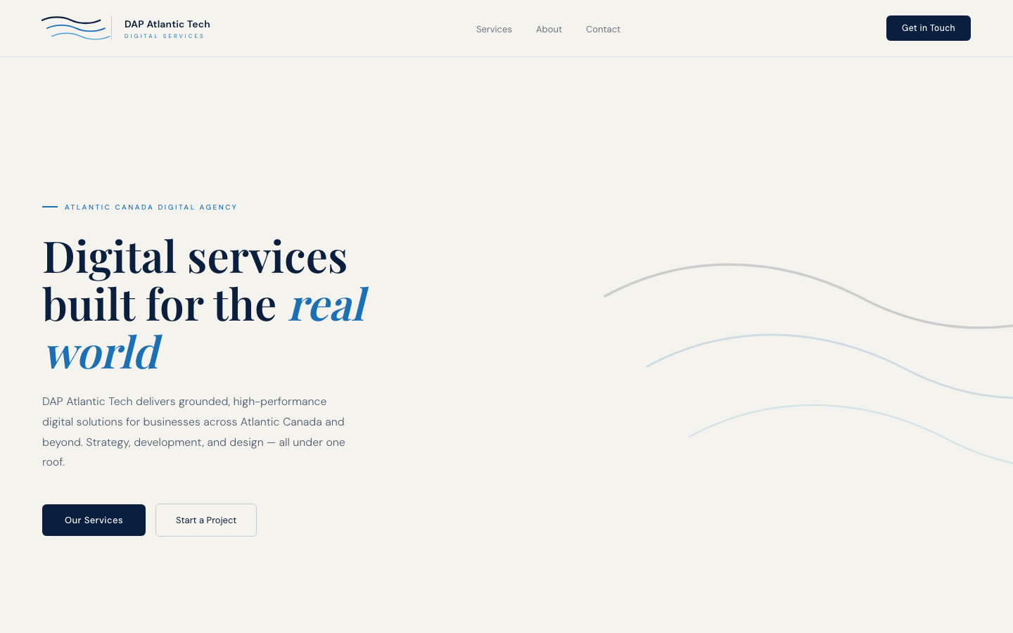 The DAP Atlantic Tech website